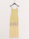 SWAYING 25 Spring/Summer Two-piece Suspender Fishtail Long Skirt SW-SW25SS2L02C2-HUANG Yellow SW-SW25SS2L02C1